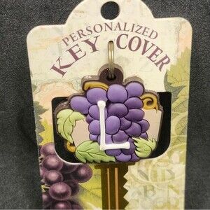 Letter L Personalized Key Cover with Leaf Design